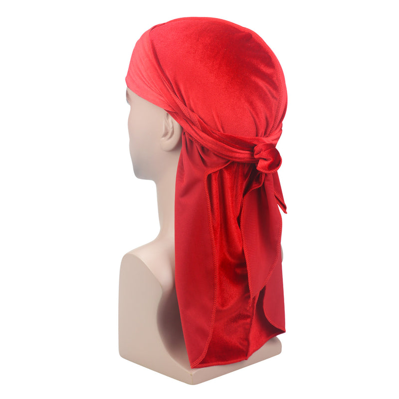 Velvet long tail pirate hat Muslim turban hat