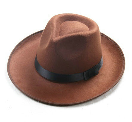 Jackson hat with wide brim for men and women stage English style hat