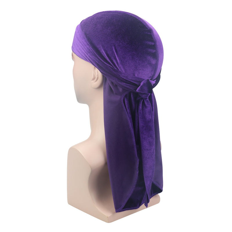 Velvet long tail pirate hat Muslim turban hat