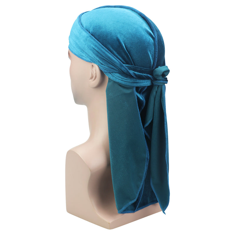 Velvet long tail pirate hat Muslim turban hat