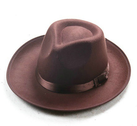 Jackson hat with wide brim for men and women stage English style hat