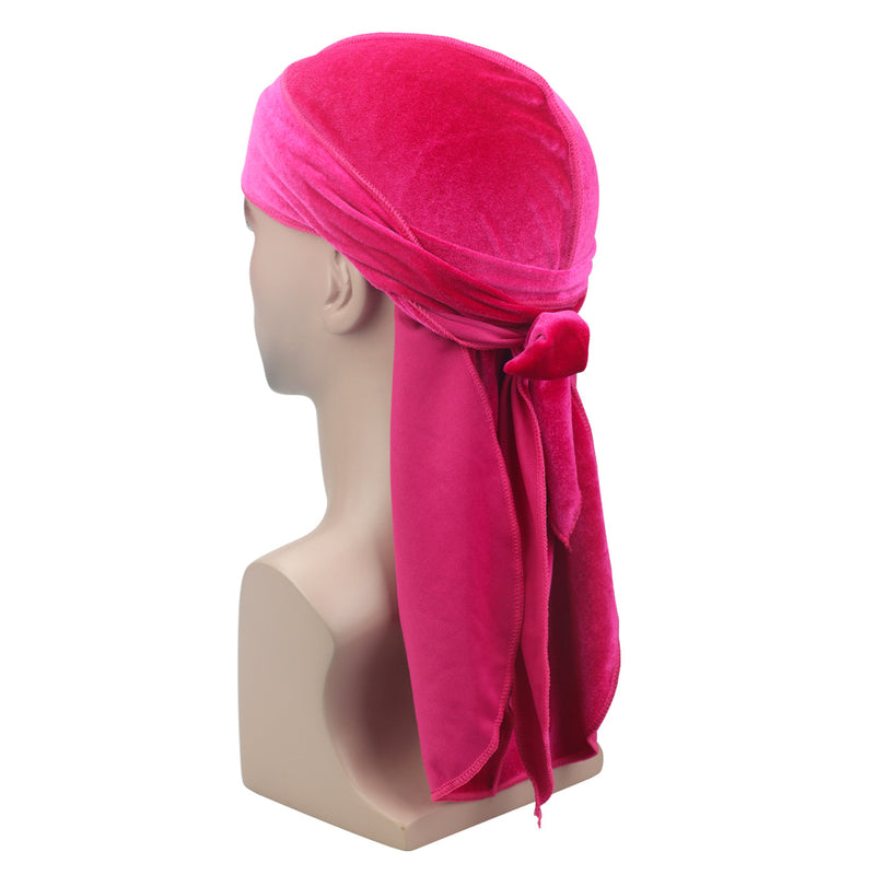 Velvet long tail pirate hat Muslim turban hat