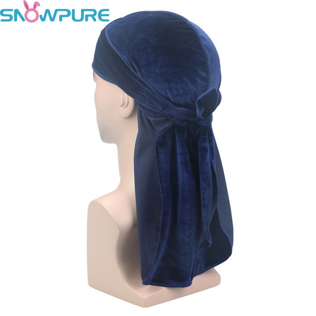 Velvet long tail pirate hat Muslim turban hat