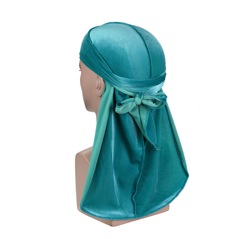 Velvet long tail pirate hat Muslim turban hat