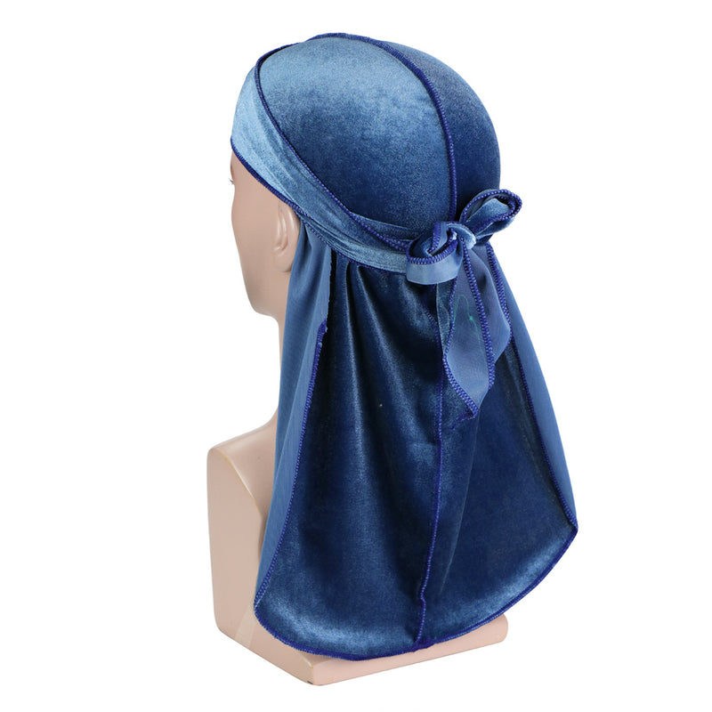 Velvet long tail pirate hat Muslim turban hat