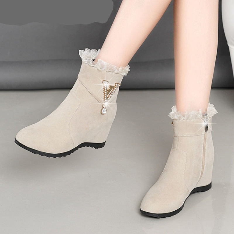 Women Wedges Ankle Boots