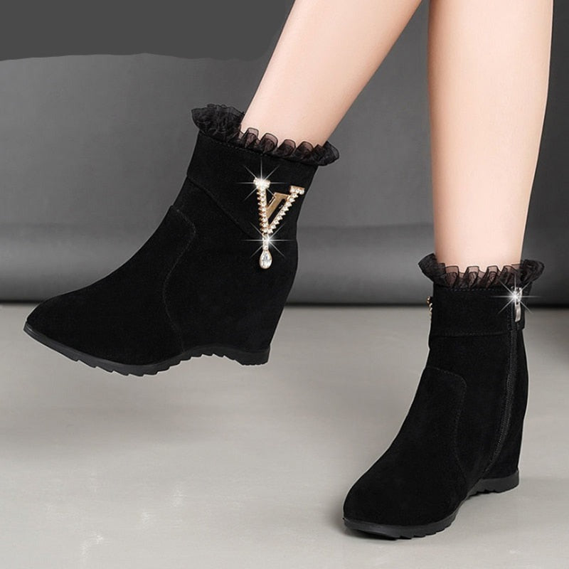 Women Wedges Ankle Boots