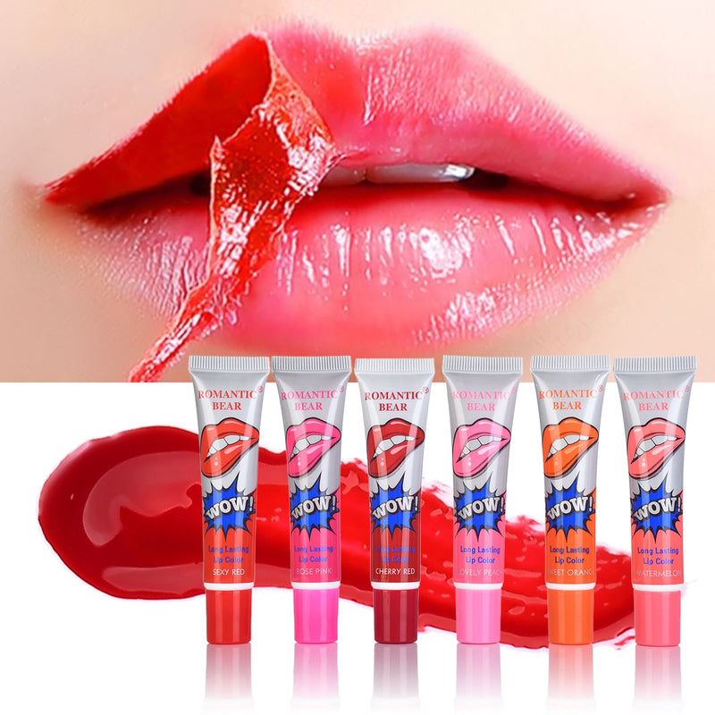 6 Colors Peel Off Liquid Lipstick