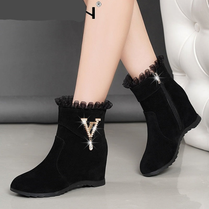 Women Wedges Ankle Boots