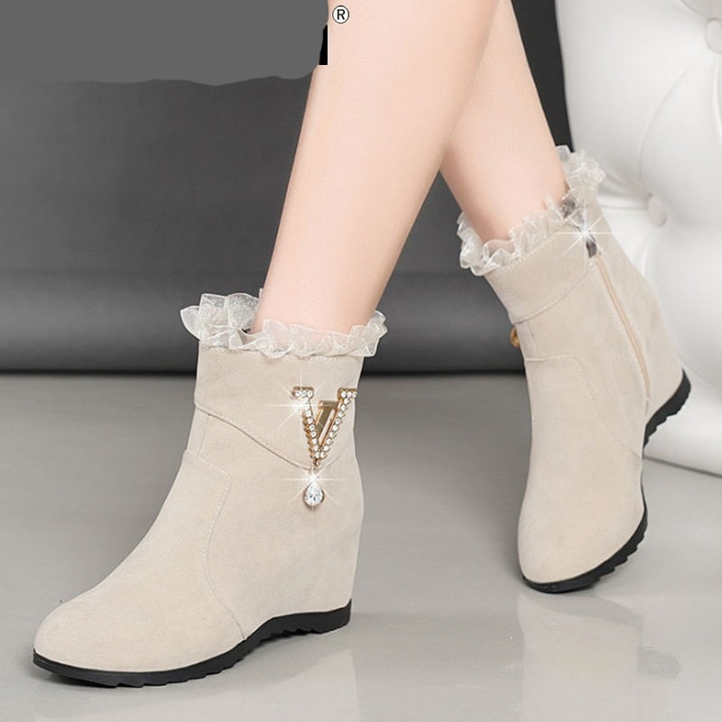 Women Wedges Ankle Boots