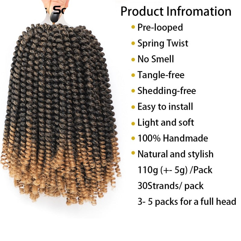 30strands/pcs Women Hair Curly Twist