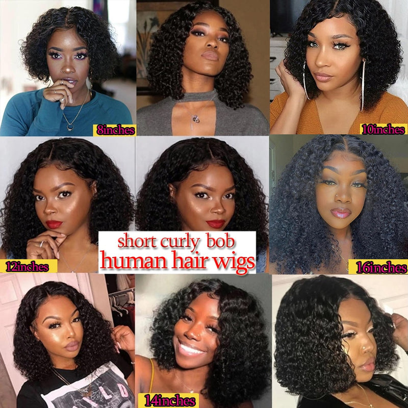 Short Curly Human Hair Wigs For Women