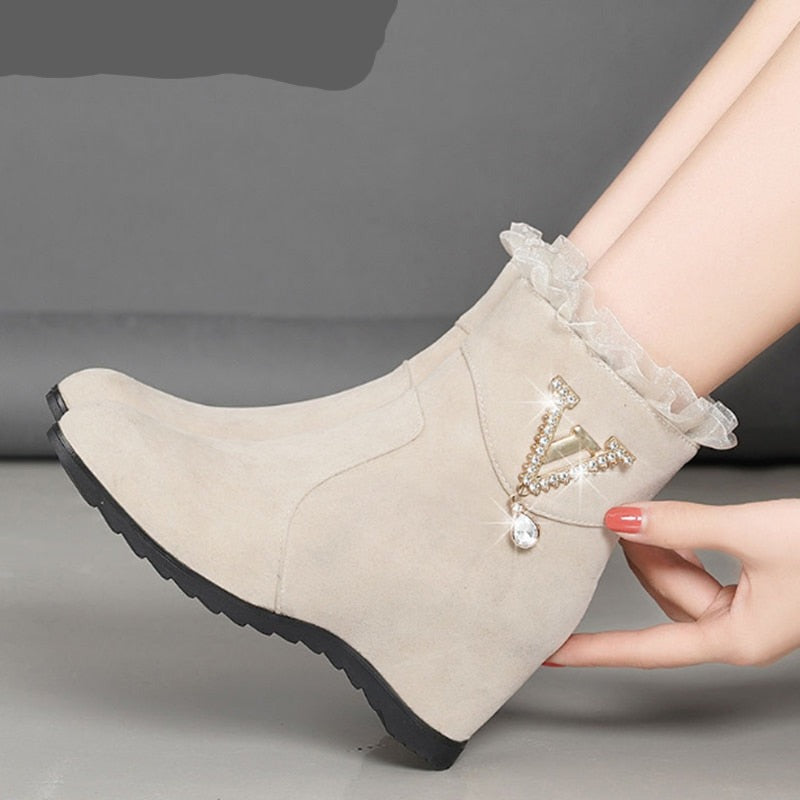 Women Wedges Ankle Boots