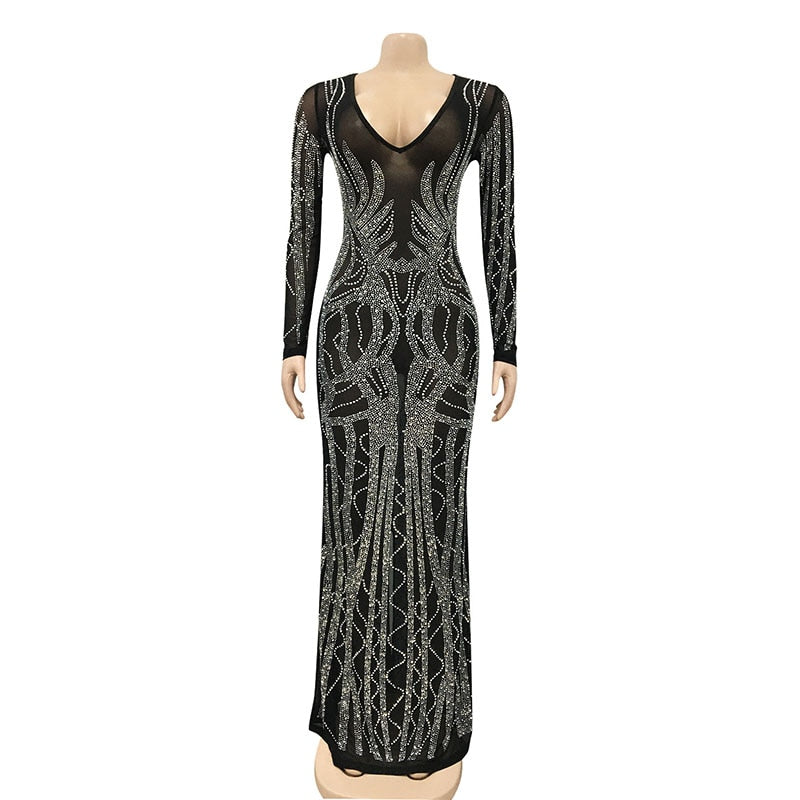 Crystal Gown Dress For Women