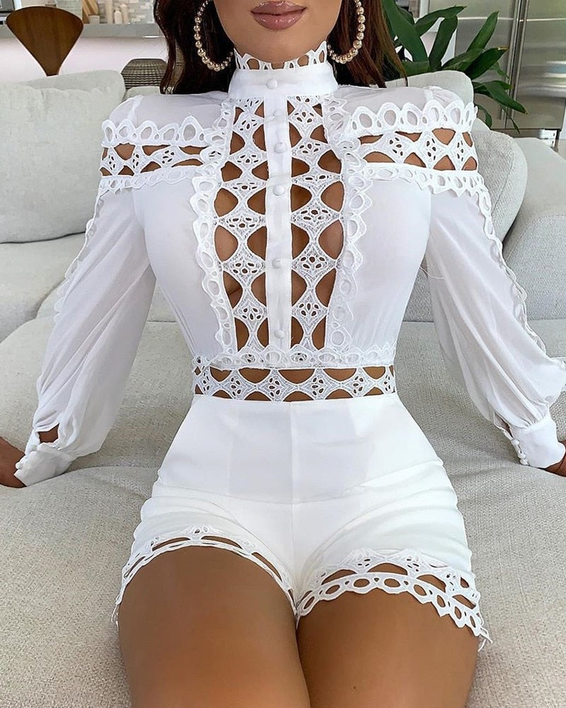 Women Full Sleeve Playsuits