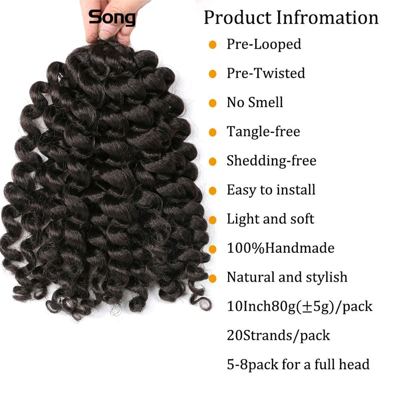 10 Inch Curl Synthetic Crochet Braids