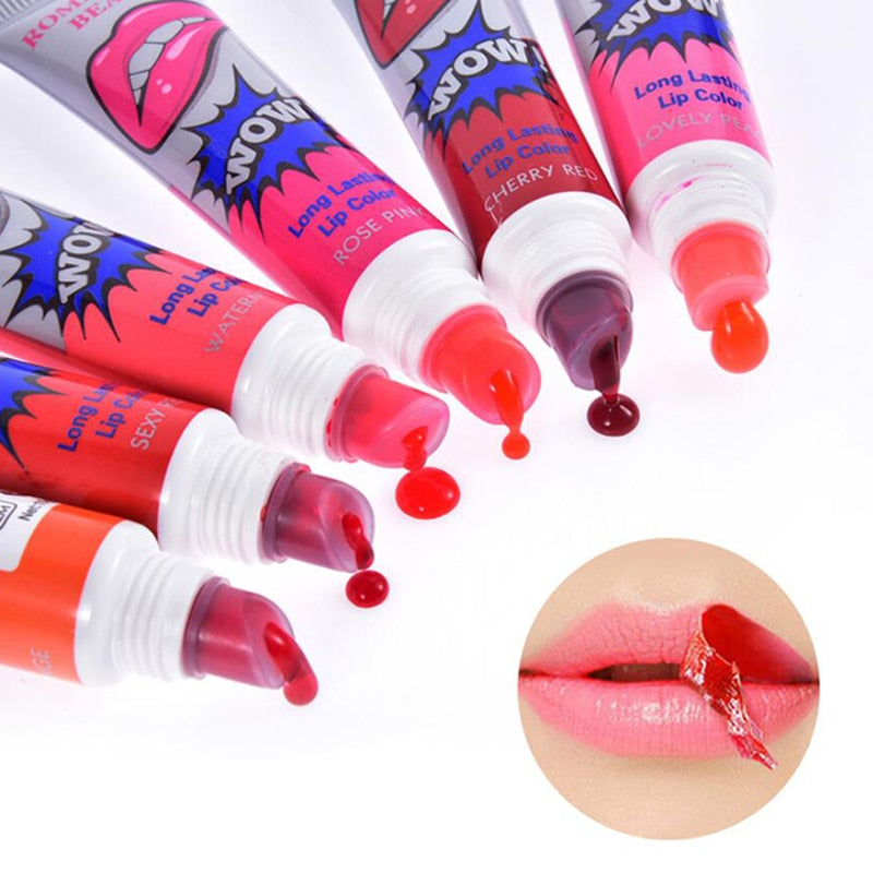 6 Colors Peel Off Liquid Lipstick